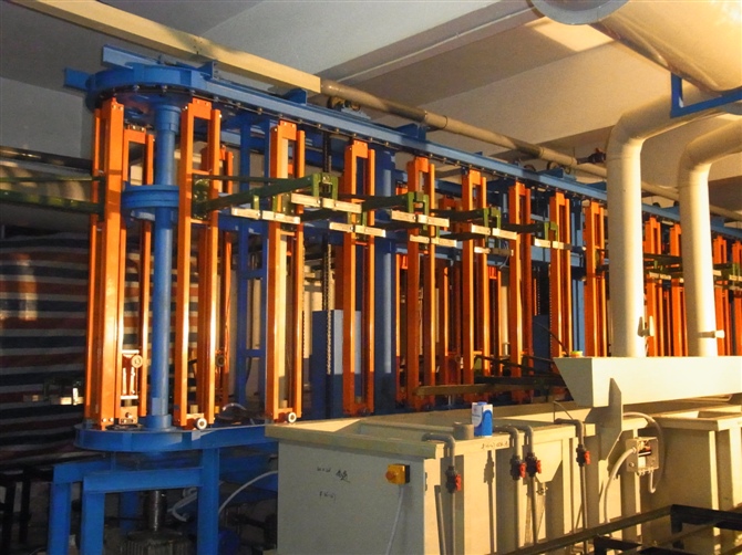 全自動(dòng)垂直升降式環(huán)型電鍍生產(chǎn)線2